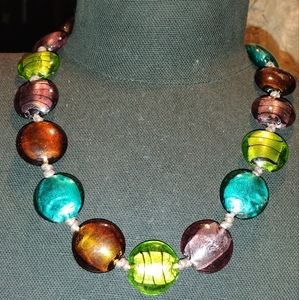 Authentic blown glass high end necklace